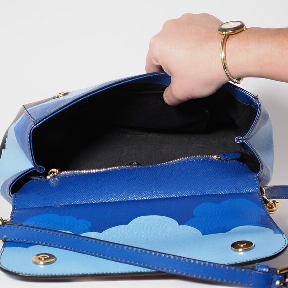 Dolce & Gabbana Firenze Miss Sicily Bag Blue Leather Top Handle - Picture 9 of 9